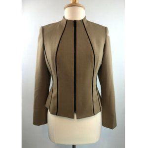 Jones Studio Sleek Chic Zip Blazer Jacket Sz 4P